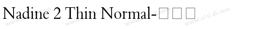 Nadine 2 Thin Normal字体转换